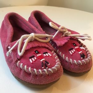 Girls Minnetonka beaded moccasins